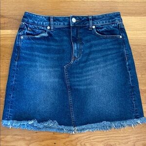 LOFT Blue A-Line Mini Skirt Casual